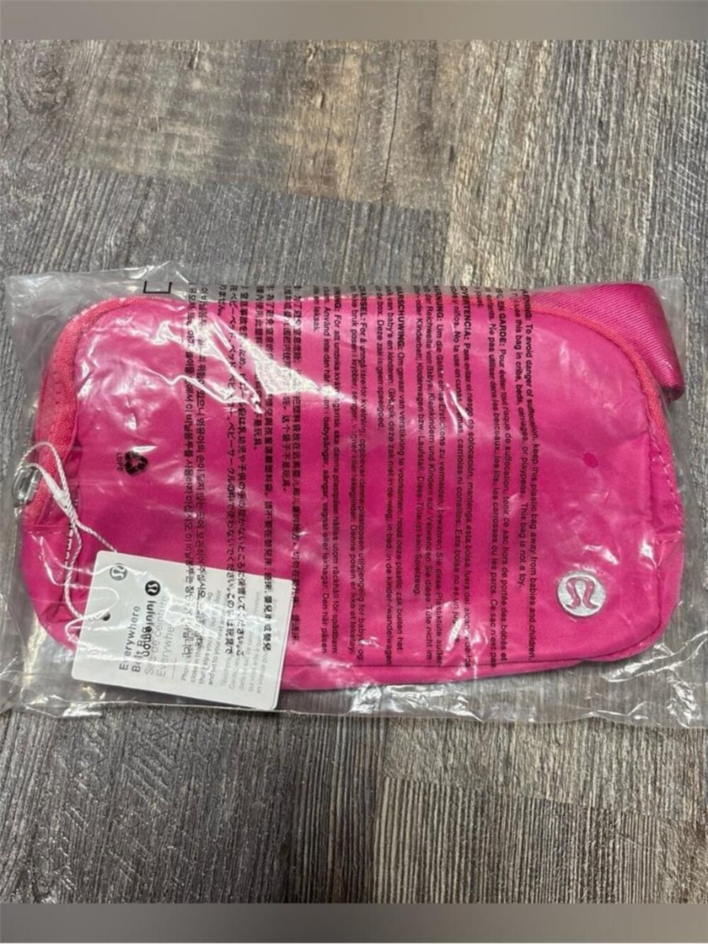 lululemon athletica Pink Belt Bag & Everywhere Crossbody Bag Vivid Pink 1L NEW